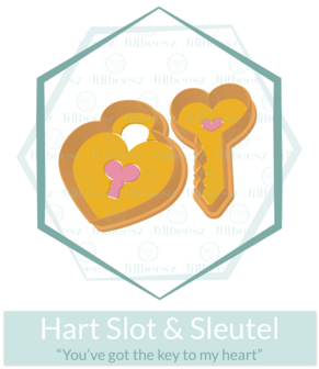 Hart Slot 2-delige set Uitstekers